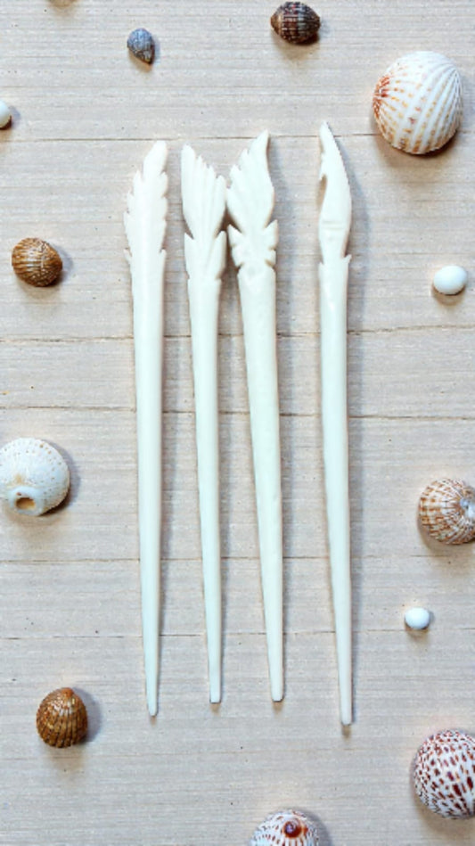 Handcrafted Shell Hair Pin for Women | Natural Sea Shell Juda Stick