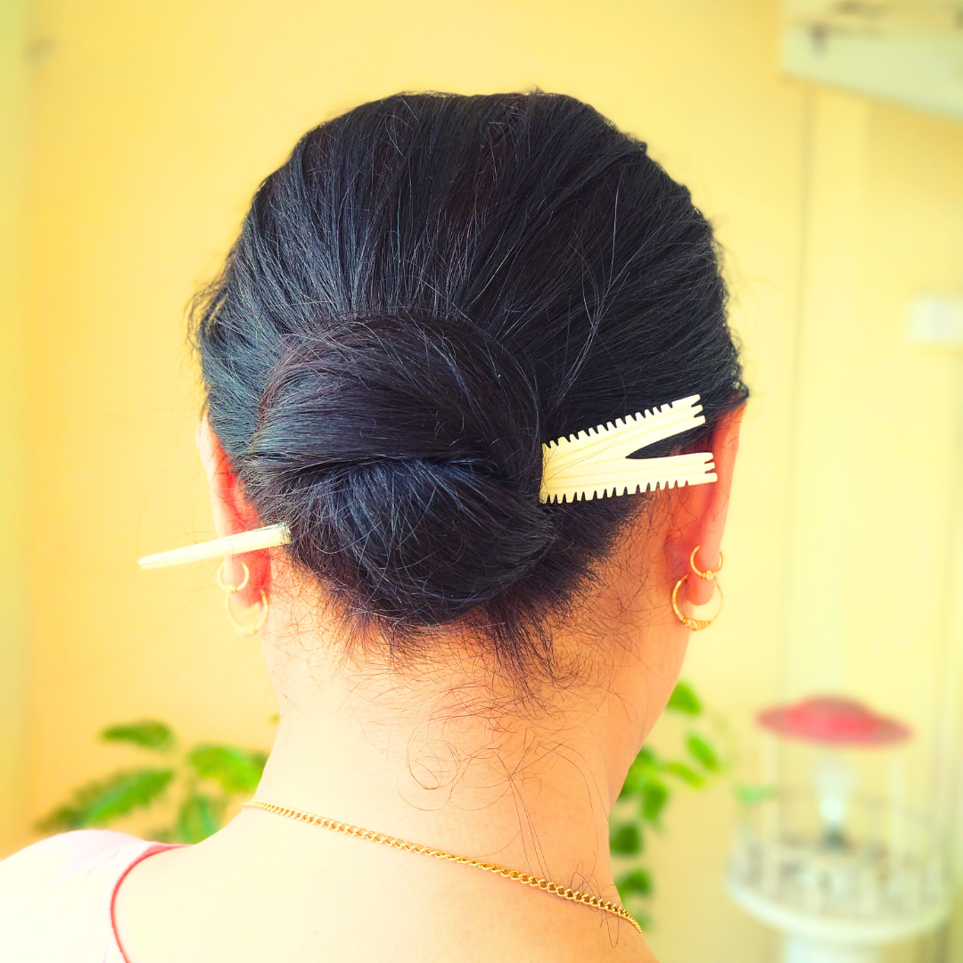 Sea Shell Hair Stick / Juda Pin for Ladies | Handmade Bun Stick with Natural Shell Design
