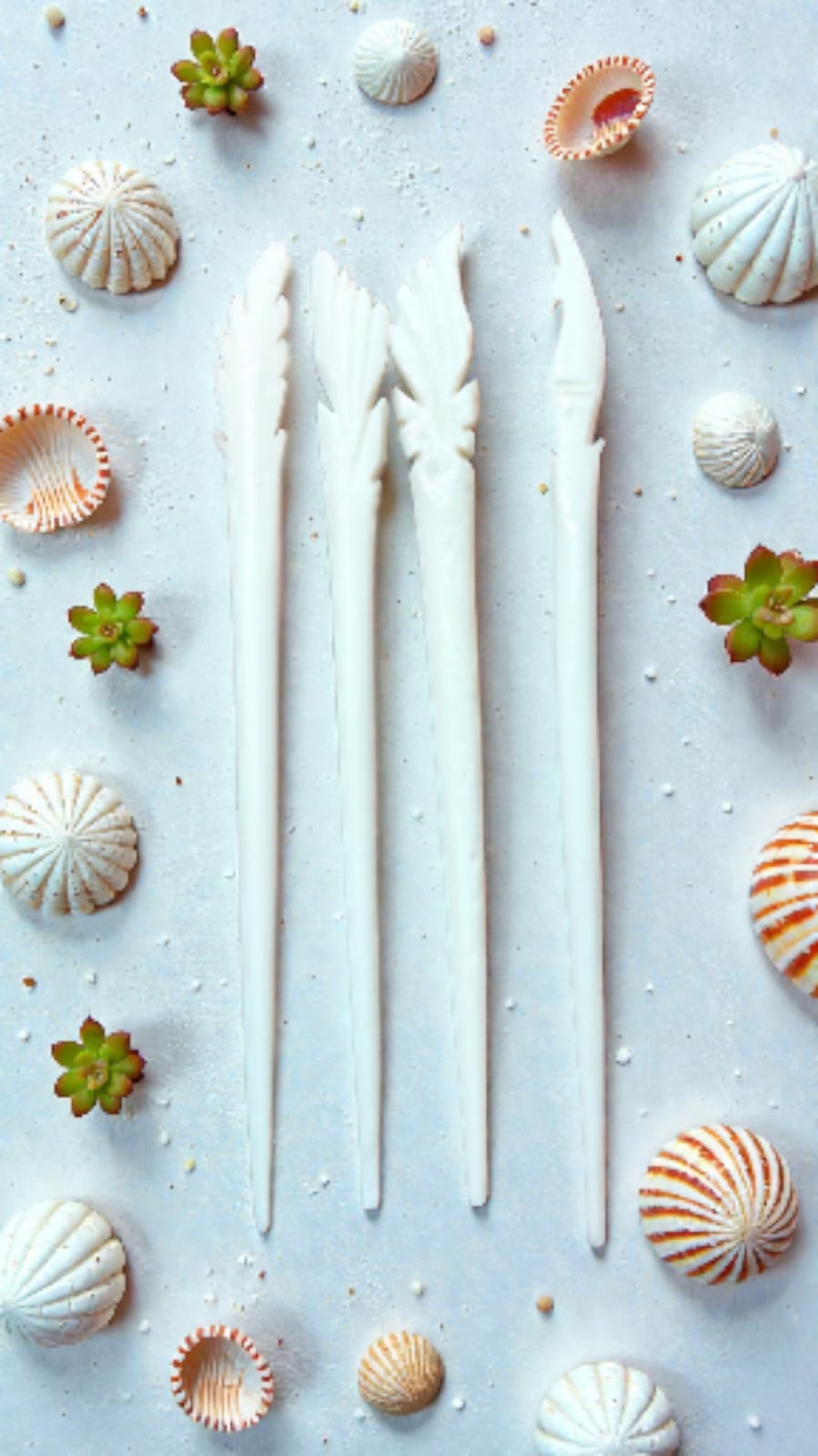Handcrafted Shell Hair Pin for Women | Natural Sea Shell Juda Stick