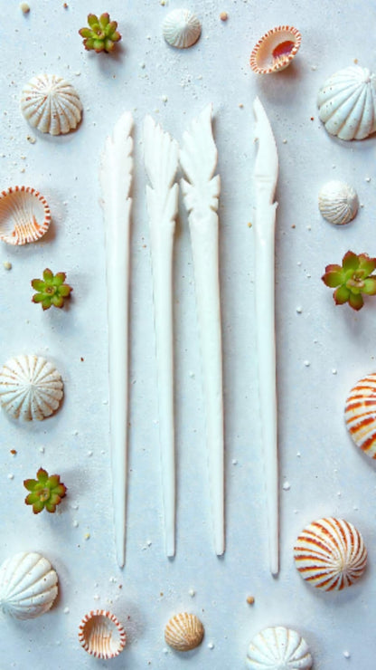 Handcrafted Shell Hair Pin for Women | Natural Sea Shell Juda Stick